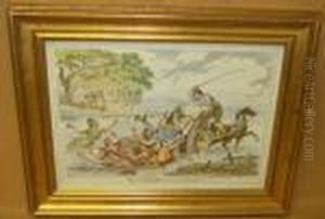 The Carterand The Gipsies by Thomas Rowlandson