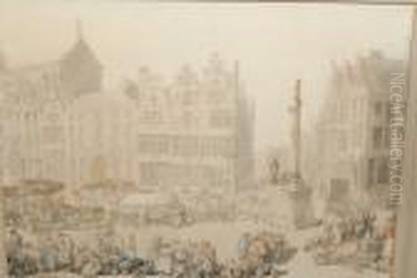 Market Day, Antwerp - view 1