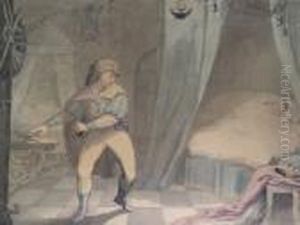 Scene From Macbeth; Watercolour On Wove Paper