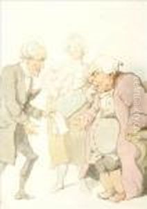 The Handkerchief by Thomas Rowlandson