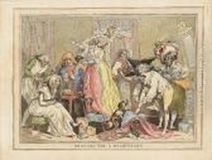 Dressing For A Masquerade by Thomas Rowlandson