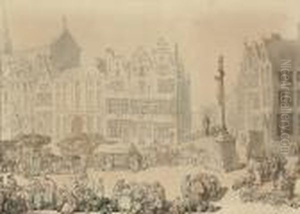 Market Day, Antwerp - view 1