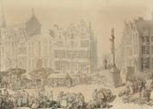 Market Day, Antwerp by Thomas Rowlandson