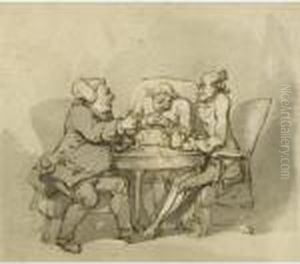 A Heated Debate; The Appropriate Foot Wear; Inspecting The Wares by Thomas Rowlandson