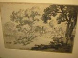 Fox Hunting Scene by Thomas Rowlandson