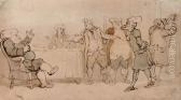 Dr Syntax In A Court Of Justice (illustrated); And Dr Syntax Being Pursued - view 1