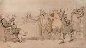 Dr Syntax In A Court Of Justice (illustrated); And Dr Syntax Being Pursued by Thomas Rowlandson