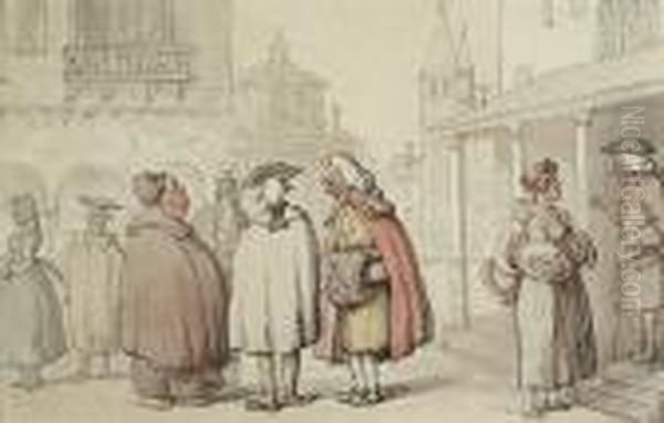 View Of Oxford Muffs, A Scene At The Colleges - view 1