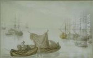 Boatmen With Shipping Beyond