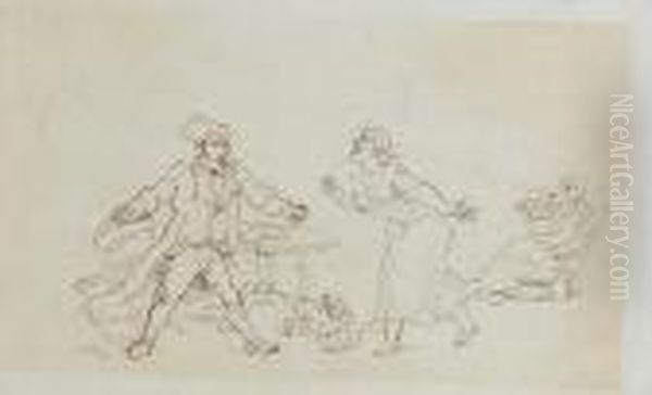 A Preliminary Sketch For An Illustration To 'dr Syntax' - view 1