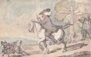 An Illustration To Dr Syntax (illustrated); And In The Melee Of Battle