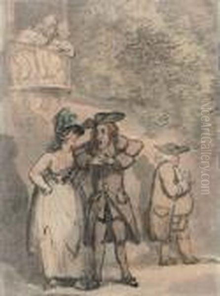A Scene From Charles Dibdin's Comic Opera 'the Quaker' - view 1