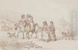 Travellers On The Road by Thomas Rowlandson