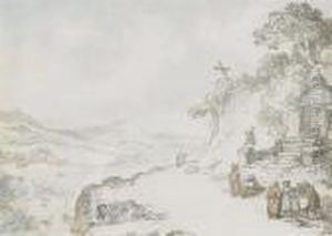 A Landscape With Monks A Landscape With Monks
