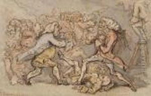 The College Of Physicians In An Uproar by Thomas Rowlandson