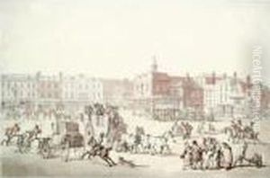 The Market Square, Kingston-upon-thames by Thomas Rowlandson