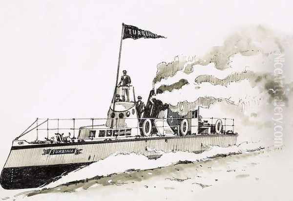 Turbinia, steam-powered ship - view 1