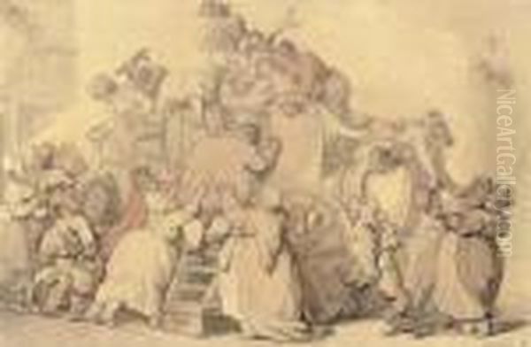 The Departure Of The Stage Coach - view 1