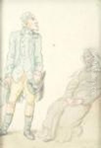 Description
Attributed To Thomas Rowlandson Study Of A Man And Woman - view 1