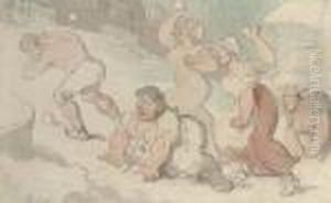 Winter Frolics by Thomas Rowlandson