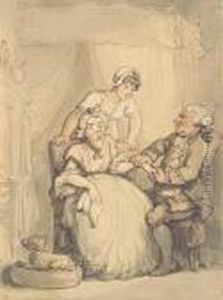 The Doctor's Visit by Thomas Rowlandson