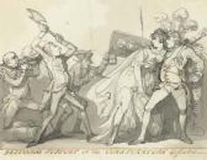 Britannia's Support Or The Conspirators Defeated by Thomas Rowlandson