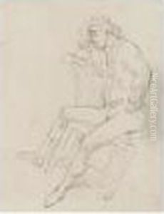 Seated Man, Rocking On His Chair by Thomas Rowlandson