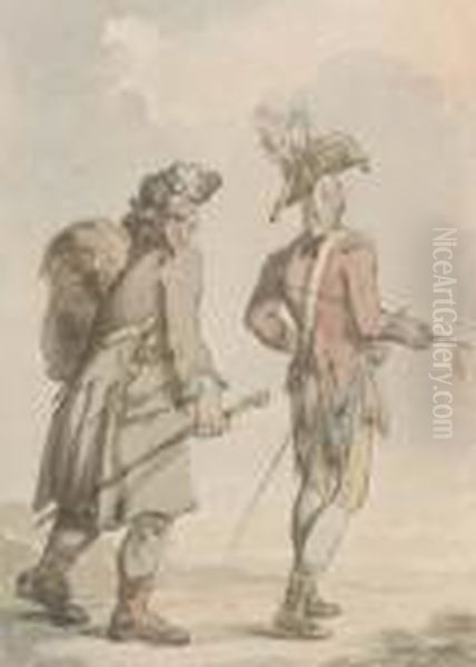 An Infantry Officer With His Soldier-servant - view 1