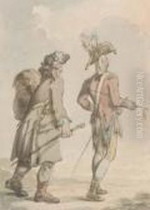 An Infantry Officer With His Soldier-servant