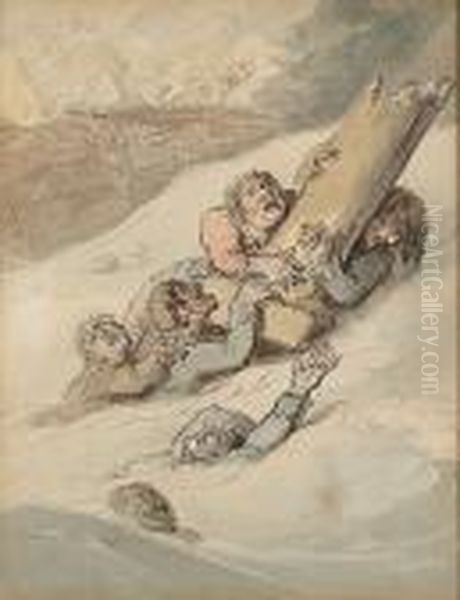 Sailors Clinging To A Mast - view 1