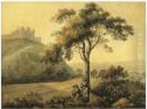 A Couple Resting In An Extensive Landscape