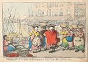 Procession Of The Cod Company From St Giles's To Billingsgate by Thomas Rowlandson