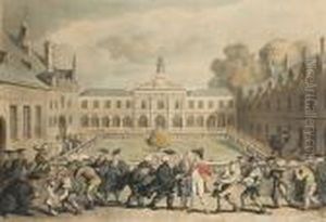 Emanuel College, Cambridge by Thomas Rowlandson