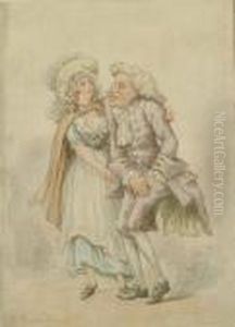 Paying The Lady; The Start Of A Brief Affair by Thomas Rowlandson