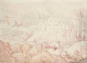A Manor House by Thomas Rowlandson
