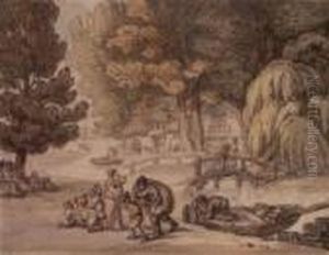 The Fisherman And His Family by Thomas Rowlandson
