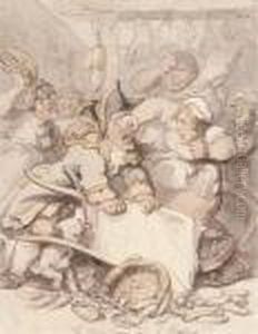 The Barrow Women Basting The Beadle by Thomas Rowlandson