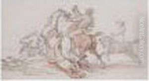 A Bad Spill by Thomas Rowlandson