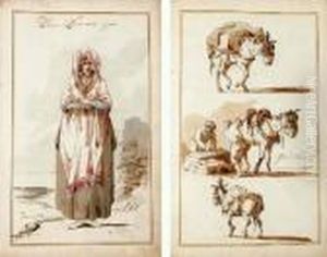 Outside The Three Tuns by Thomas Rowlandson