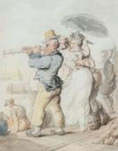 Progress Of Gallantry Or Stolen Kisses Sweetest by Thomas Rowlandson
