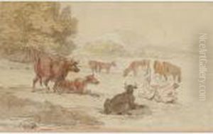 Nymphs Bathing by Thomas Rowlandson