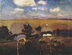 Sunflowers and Cottages