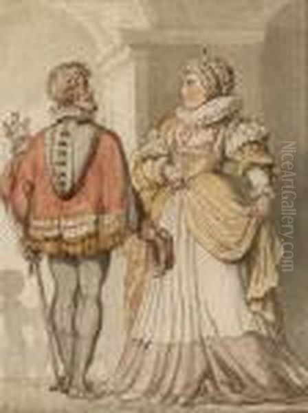 Elizabeth And Sir Walter Raleigh - view 1