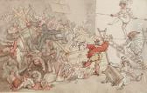 Dr. Syntax Involved In The Collapse Of The Theatrical Booth - view 1
