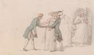 Dr. Syntax And A Young Couple by Thomas Rowlandson