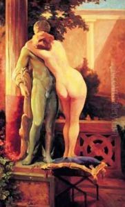 Hermes and Aphrodite by Jan Styka