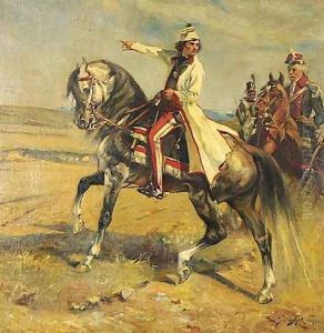 Officers on Horseback by Jan Styka