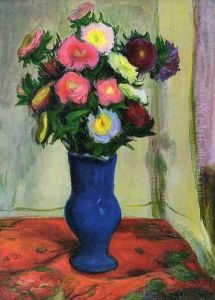 Vase of Flowers by Wladyslaw Slewinski