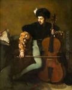 Le Jeune Violoncelliste by Ferdinand Victor Leon Roybet
