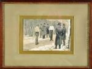scene De Duel by Ferdinand Victor Leon Roybet